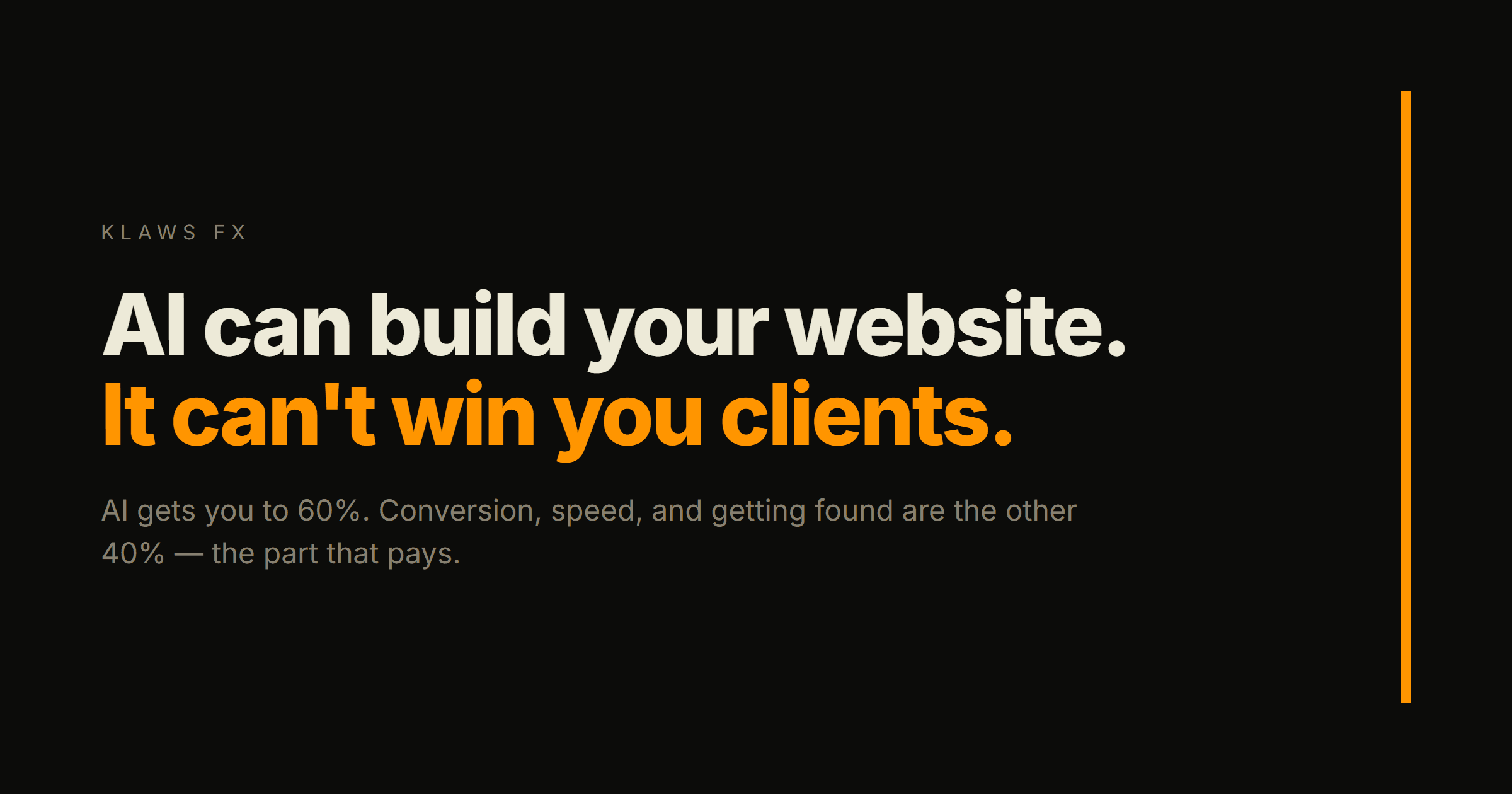 AI Can Build Your Website. Here's What It Can't.