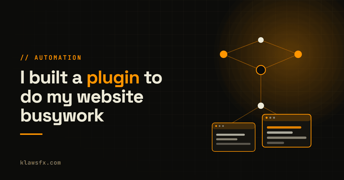I built a Claude Code plugin to do my website busywork